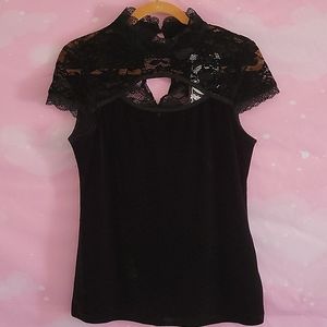 Killstar black velvet top, size XL, NWT